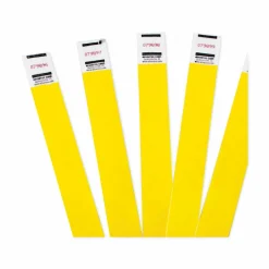 Advantus Tyvek Wristbands, AVT75444, Yellow, Tyvek, Pack Of 100