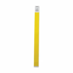 Advantus Tyvek Wristbands, AVT75444, Yellow, Tyvek, Pack Of 100
