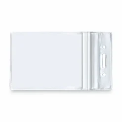 Advantus Vertical Re-sealable Badge Holders, 2 5/8" x 3 3/4", Clear, Pack Of 50