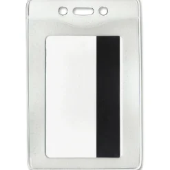 Advantus Vertical Security Badge Holder - Vinyl - 50 / Box
