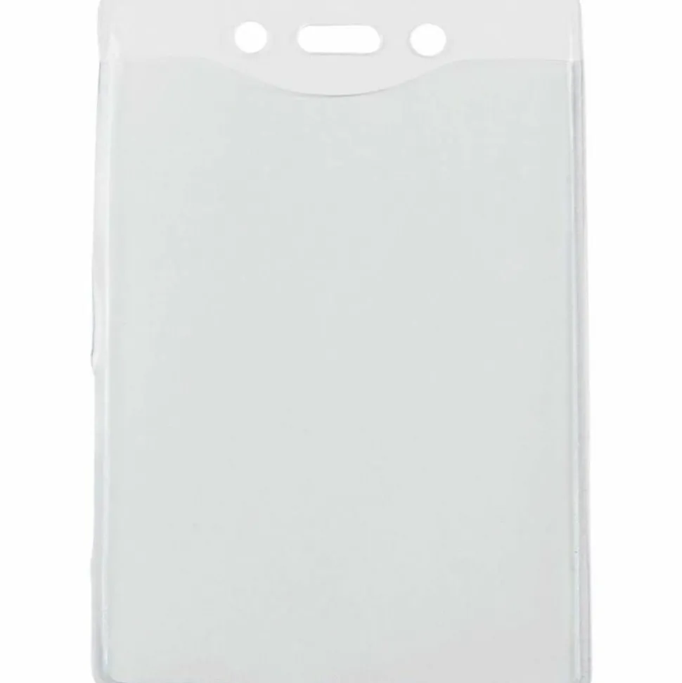 Advantus Vertical Security Badge Holder - Vinyl - 50 / Box