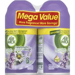 Air Wick Lavender Refill Pack - Aerosol - 5.90 oz - Lavender, Chamomile - 60 Day - Odor Neutralizer, Long Lasting - 2/Pack - 3 / Carton