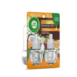 Air Wick Life Scents Scented Oil Warmer Refills, 0.67 Oz, Paradise Retreat, 2 Refills Per Pack, Carton Of 6 Packs