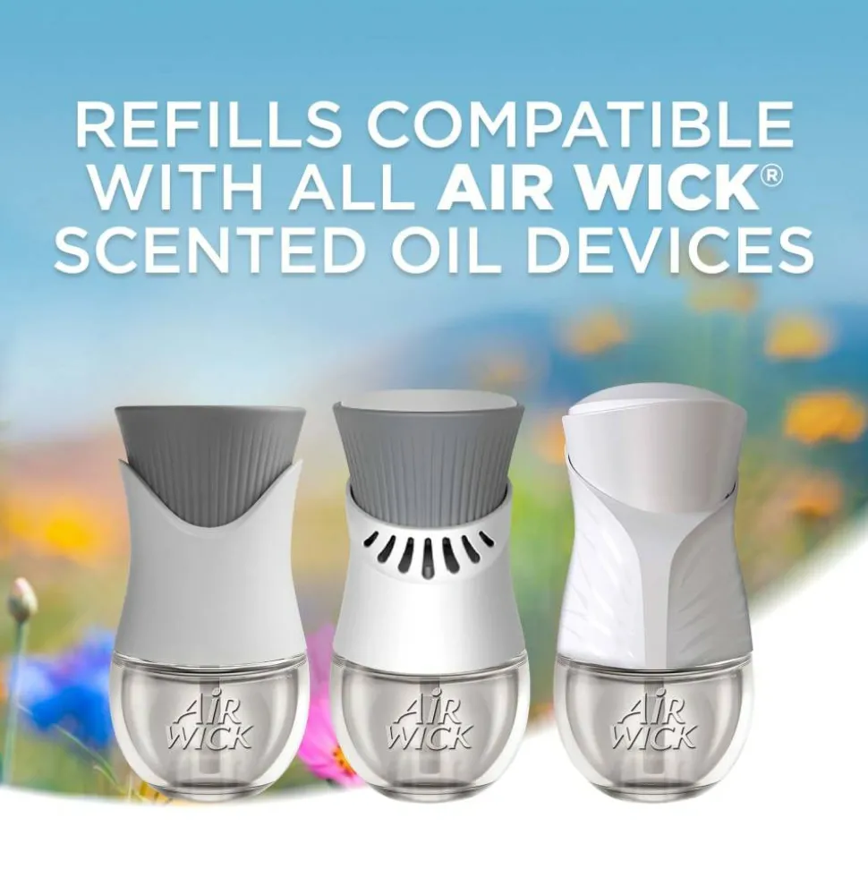 AIR WICK Plug in Scented Oil Refills, Fresh Linen, 5 pack
