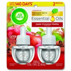 Air Wick Scented Oil Refill, Warming - Apple Cinnamon Medley, 0.67 oz, 2/Pack