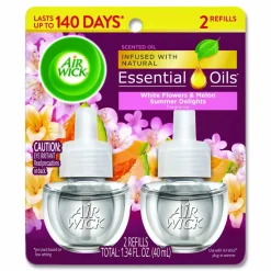 Air Wick Scented Oil Warmer Refills, 0.67 Oz, Summer Delights, 2 Refills Per Pack, Carton Of 6 Packs