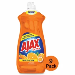 Ajax Dish Detergent, Liquid, Orange Scent, 28 oz Bottle, 9/Carton