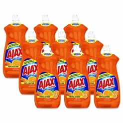 Ajax Dish Detergent, Liquid, Orange Scent, 28 oz Bottle, 9/Carton