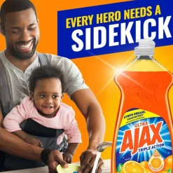 Ajax Liquid Dishwashing Detergent, Orange Scent, 28 Oz Bottle