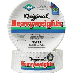 AJM Packaging Corporation Original Heavyweights Paper Plates, 9