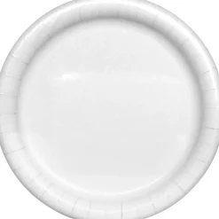 AJM Premium Coated Round Paper Plates, 9