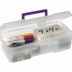 Akro Mils All-Purpose Storage Box, 12" x 6" x 4", Translucent Purple