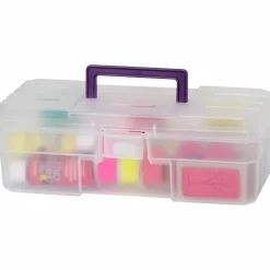 Akro Mils All-Purpose Storage Box, 12" x 6" x 4", Translucent Purple