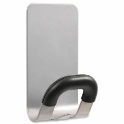 Alba Magnetic Coat Peg, ABS/Magnet/Steel, Black/Silver, Supports 11 lbs