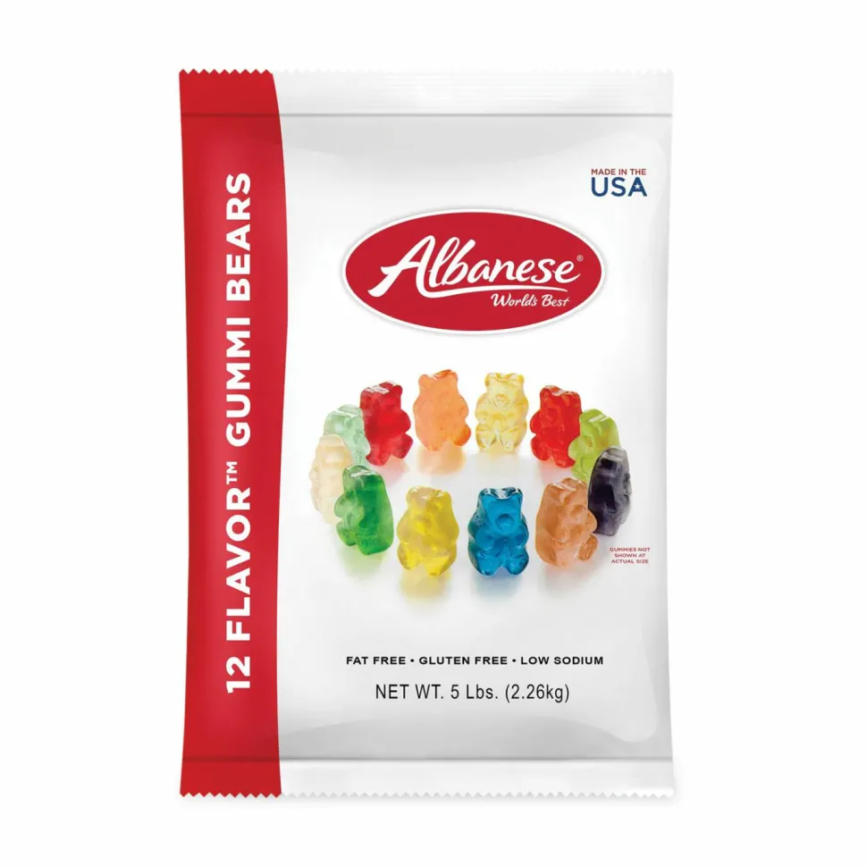 Albanese World's Best Gummi Bears, 5 lb Pouch, Assorted