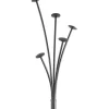 ALBA Tree-Hook Coat Stand With Umbrella Holder, 73 5/8"H x 15"W x 15"D, Black