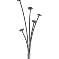 ALBA Tree-Hook Coat Stand With Umbrella Holder, 73 5/8"H x 15"W x 15"D, Black