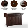 Alexandria Granite Top Full Size Kitchen Island/Cart