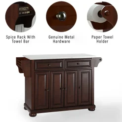 Alexandria Granite Top Full Size Kitchen Island/Cart