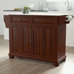 Alexandria Granite Top Full Size Kitchen Island/Cart