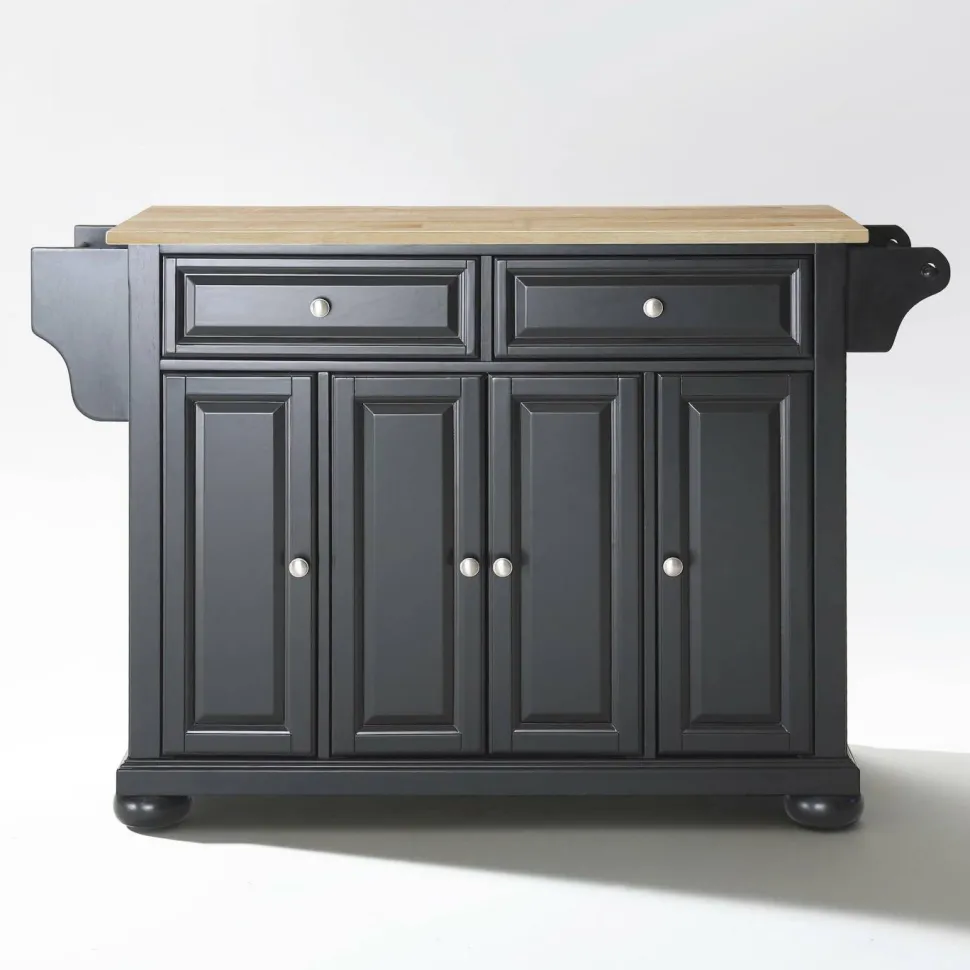 Alexandria Wood Top Full Size Kitchen Island/Cart