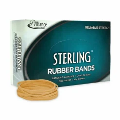Alliance Rubber 24335 Sterling Rubber Bands, Size #33, 3 1/2" x 1/8", Natural Crepe, Approximately 850 Bands