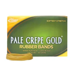 Alliance Rubber Pale Crepe Gold Rubber Bands, #33, 3 1/2