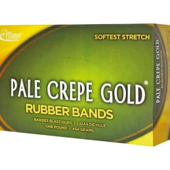 Alliance Rubber Pale Crepe Gold Rubber Bands, #64, 3 1/2