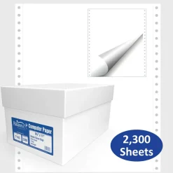 Alliance 1-Part Computer Paper, Z-Fold, 9-1/2" x 11", 92+ Brightness, 20 Lb, White, Ream Of 2,300 Sheets