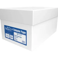 Alliance 1-Part Computer Paper, Z-Fold, 9-1/2