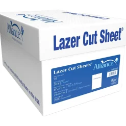 Alliance Processed Lazer Cut Sheet Copy Paper, 5 Reams, White, 8-1/2