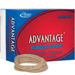Alliance Rubber Advantage Rubber Bands, Size 18, 3" x 1/16", Natural, Box Of 370