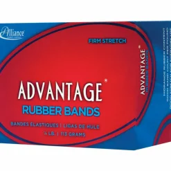 Alliance Rubber Advantage Rubber Bands, Size 18, 3" x 1/16", Natural, Box Of 370