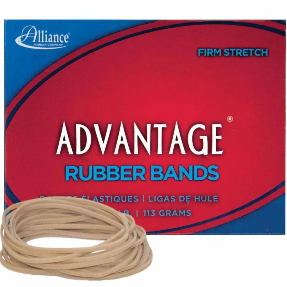 Alliance Rubber Advantage Rubber Bands, Size 18, 3" x 1/16", Natural, Box Of 370