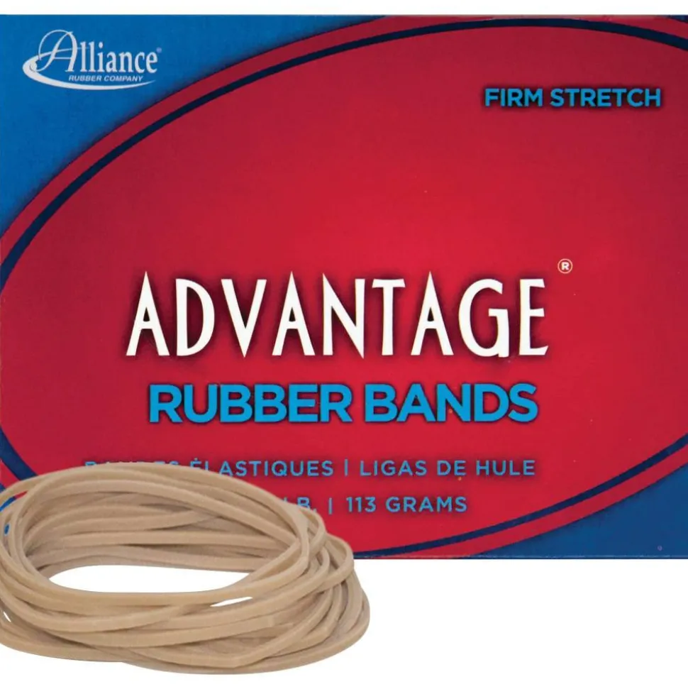 Alliance Rubber Advantage Rubber Bands, Size 18, 3" x 1/16", Natural, Box Of 370