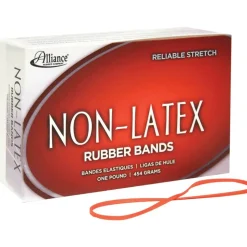 Alliance Rubber Sterling Rubber Bands, No. 19, 1 lb, Orange, Box Of 1,750