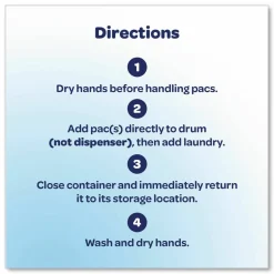 all MIGHTY PACS Free Clear HE Laundry Detergent, 60 Pods/Tub, 4 Tubs/Carton
