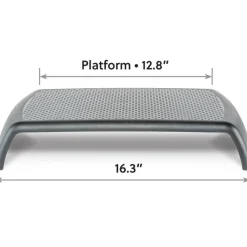 Allsop Ergo Riser Monitor Stand, 16" x 9" x 2.75", Black, Supports 30 lbs