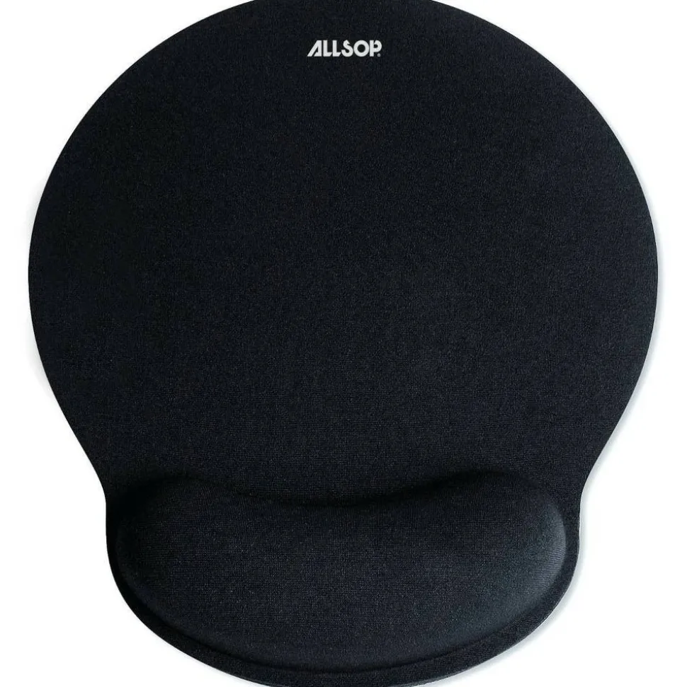 Allsop Memory Foam Mouse Pad, 0.25"H x 9.75"W x 11.5"D, Black