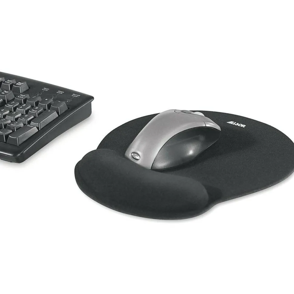 Allsop Memory Foam Mouse Pad, 0.25"H x 9.75"W x 11.5"D, Black