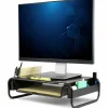 Allsop Metal Art Organizer 5 Monitor, 18" x 11.8" x 5.1", Black, Supports 30 lbs