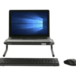 Allsop Monitor/Printer Stand, Jr Model, Pearl Black