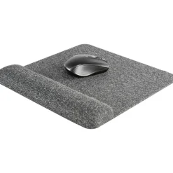 Allsop Premium Plush Memory Foam Wrist Rest, Mousepad, 1-7/8"H x 11-5/8"W x 11-13/16"D, Gray