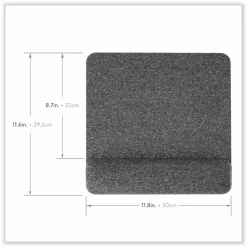 Allsop Premium Plush Memory Foam Wrist Rest, Mousepad, 1-7/8
