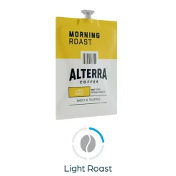 Alterra Morning Roast Coffee Freshpacks, Light Roast, Each Pack Makes 1 Cup, 100 Packs/Carton