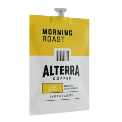Alterra Morning Roast Coffee Freshpacks, Light Roast, Each Pack Makes 1 Cup, 100 Packs/Carton