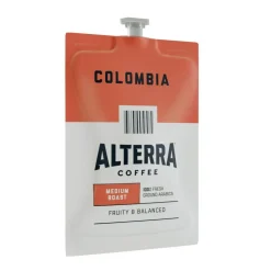 Alterra Roasters Colombia Coffee Freshpacks, Medium Roast, Each Freshpack Makes 1 Cup, 100 Packs/Carton