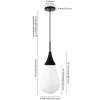 Ambrose 8.63" Wide Pendant with Glass Shade in Blackened Bronze/Milk White