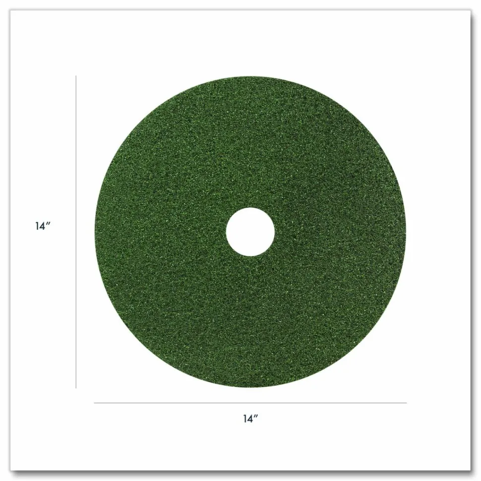 Americo Black Diamond 3000 Grit Diamond Pad, 14" Diameter, Black/Green, 2/Carton