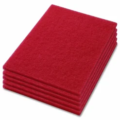 Americo Buffing Pads, 28 x 14, Red, 5/Carton